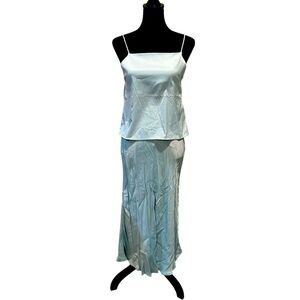 Beautiful ice blue Zara small top & long skirt